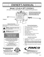 Fimco 5302941 Owner's Manual
