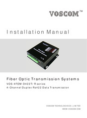 Voscom VOS-4FOM-D422R Series Installation Manual