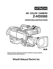Hitachi Kokusai Electric Z-HD5500 Operating Instructions Manual
