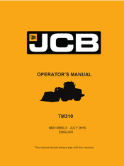 jcb TM310 Operator's Manual