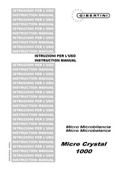 Gibertini Crystal Micro 1000 Instruction Manual