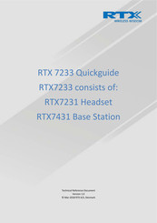 RTX RTX7233 Quick Manual