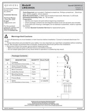Quoizel LWS3445A Installation Instructions Manual