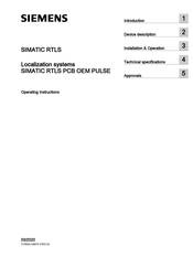 Siemens SIMATIC RTLS PCB OEM PULSE Operating Instructions Manual