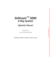 GE Definium 5000 Operator's Manual