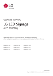 LG LSAB009-M3 Owner's Manual