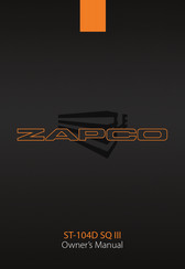 zapco ST-104D SQ III Owner's Manual