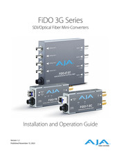 AJA FiDO-2R Installation And Operation Manual