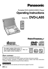 Panasonic PalmTheater DVD-LA95 Operating Instructions Manual