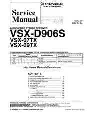 Pioneer VSX-07TX Service Manual
