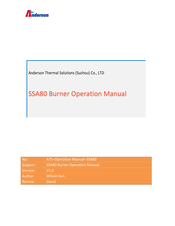 Anderson 80G1300 Operation Manual