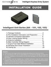 Advanced Keys AK-101 Installation Manual