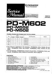 Pioneer PD-M552/KU Service Manual