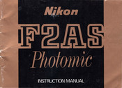 Nikon F2AS PHOTOMIC Instruction Manual