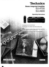 Technics SU-A700 Operating Instructions Manual