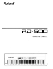 Roland RD-500 Owner's Manual