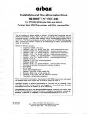 Orban RET-044 Installation And Operation Instruction Manual