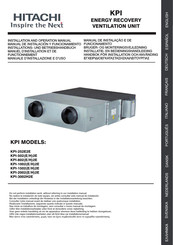 Hitachi KPI-252E2E Installation And Operation Manual