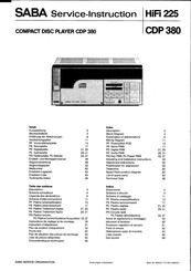 Saba CDP 380 Service Instruction
