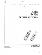 HP 423A Operating And Service Manual
