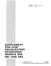 Ampex 352 Supplement Manual