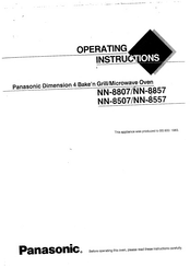 Panasonic NN-8507 Operating Instructions Manual