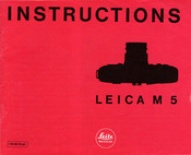 LEITZ LEICA M5 Instructions Manual