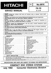 Hitachi FX-10 Service Manual