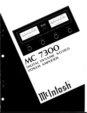 McIntosh MC 7300 Manual