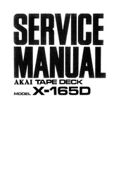 Akai X-165D Service Manual