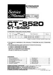 Pioneer CT-S520 Service Manual