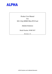 Alpha WMP-N07 User Manual