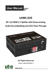 UTE UH8K-2VE User Manual