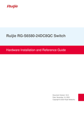Ruijie RG-S6580-24DC8QC Hardware  Installation And Reference Manual