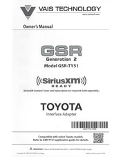 Vais Technology GSR-TY51 Owner's Manual