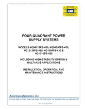 AMI 4Q1010PS-430 Installation, Operation And Maintenance Instructions