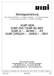 RIDI VLMF-CIRQUA KARO Series Mounting Instruction