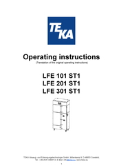 Teka LFE 201 ST1 Operating Instructions Manual