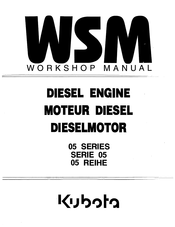 Kubota WSM 05 Series Workshop Manual