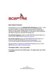 Sceptre X325 Manual
