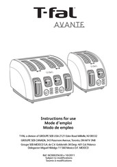 T-Fal AVANTE Instructions For Use Manual