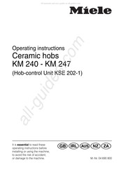 Miele KSE 202-1 Operating Instructions Manual