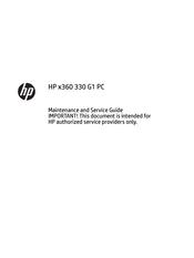 HP x360 330 G1 Maintenance And Service Manual