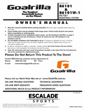 ESCALADE Goalrilla B6101 Owner's Manual