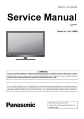 Panasonic TH-L24X5D Service Manual