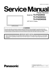 Panasonic TX-P42GW30J Service Manual