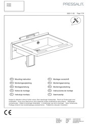 Pressalit R4580 Mounting Instruction