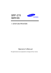 Samsung SRP-270 Series Operator's Manual