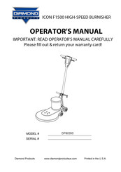 Diamond Products F1500 Operator's Manual