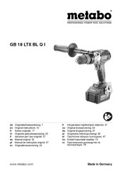 Metabo GB 18 LTX BL Q I Original Instructions Manual